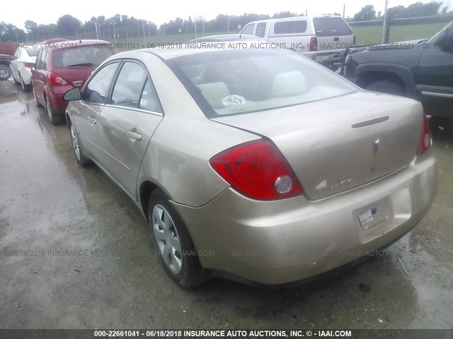 1G2ZF58B974189909 - 2007 PONTIAC G6 VALUE LEADER/BASE GOLD photo 3