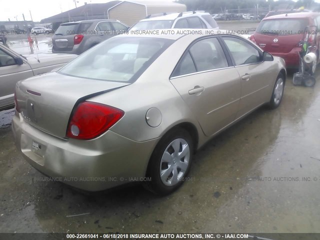 1G2ZF58B974189909 - 2007 PONTIAC G6 VALUE LEADER/BASE GOLD photo 4