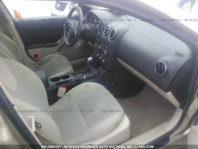 1G2ZF58B974189909 - 2007 PONTIAC G6 VALUE LEADER/BASE GOLD photo 5