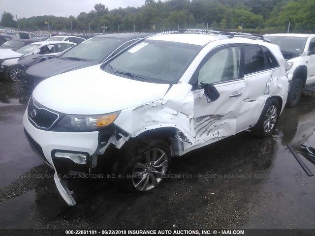 5XYKWDA27DG383496 - 2013 KIA SORENTO SX WHITE photo 2