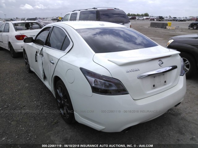 1N4AA5AP5DC848458 - 2013 NISSAN MAXIMA S/SV WHITE photo 3