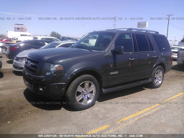 1FMFU20557LA95388 - 2007 FORD EXPEDITION LIMITED GRAY photo 2