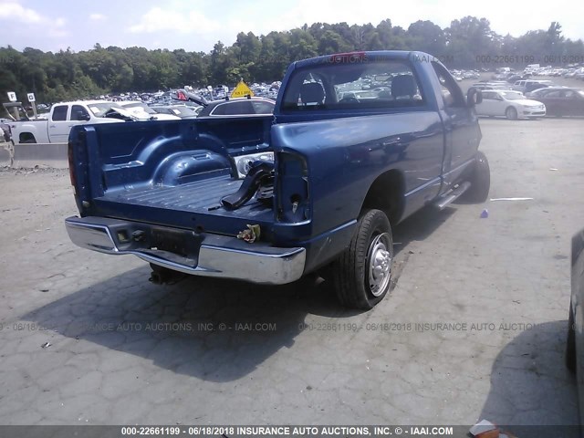 3D7KU26D74G127869 - 2004 DODGE RAM 2500 ST/SLT 蓝色 照片 4