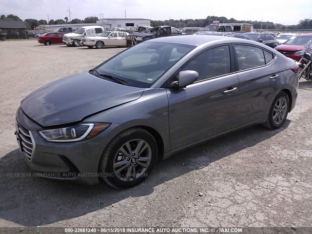 5NPD84LF3JH335565 - 2018 HYUNDAI ELANTRA SEL/VALUE/LIMITED GRAY photo 2