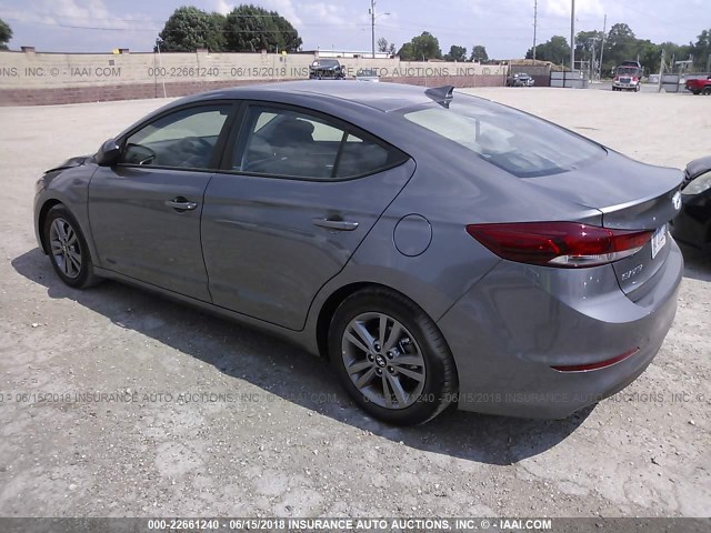 5NPD84LF3JH335565 - 2018 HYUNDAI ELANTRA SEL/VALUE/LIMITED GRAY photo 3