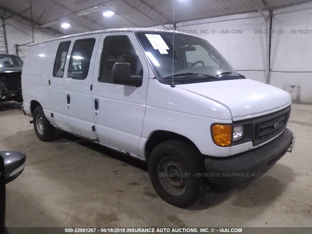 1FTRE14253HB96632 - 2003 FORD ECONOLINE E150 VAN WHITE photo 1