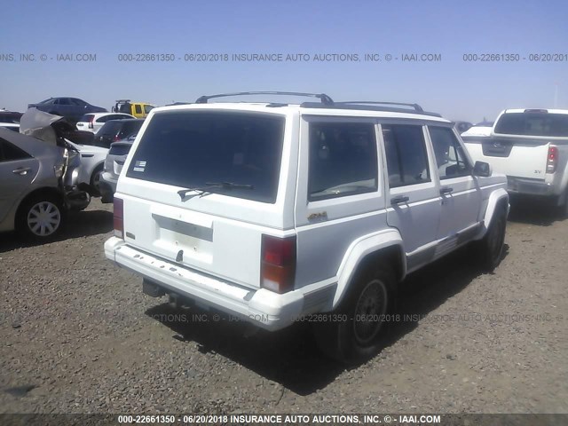 1J4FJ78S7ML505635 - 1991 JEEP CHEROKEE LIMITED WHITE photo 4