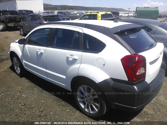 1B3CB5HA8BD160917 - 2011 DODGE CALIBER HEAT WHITE photo 3