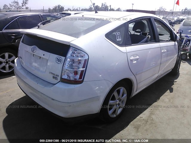 JTDKB20U983309168 - 2008 TOYOTA PRIUS WHITE photo 4