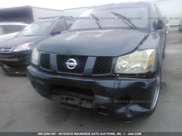 1N6AA06A35N528706 - 2005 NISSAN TITAN XE/SE/LE GREEN photo 6