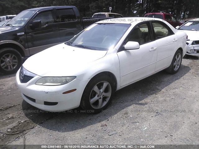 1YVFP80C755M57942 - 2005 MAZDA 6 I WHITE photo 2