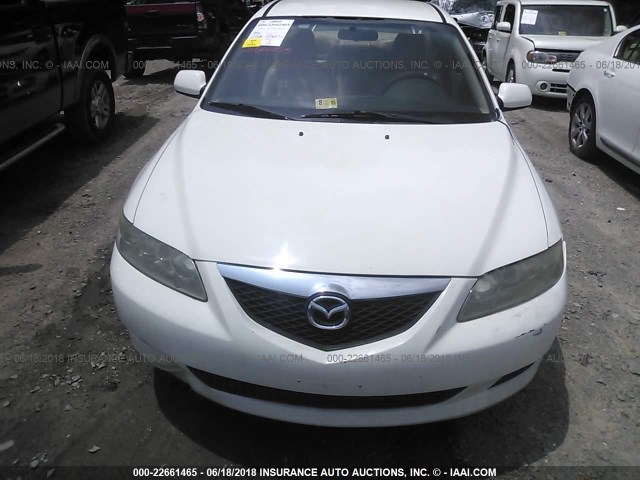 1YVFP80C755M57942 - 2005 MAZDA 6 I WHITE photo 6