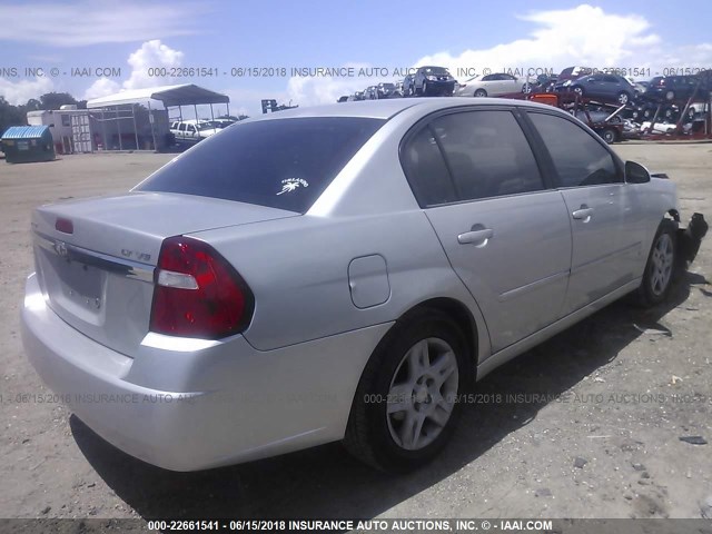 1G1ZT51876F204129 - 2006 CHEVROLET MALIBU LT SILVER photo 4