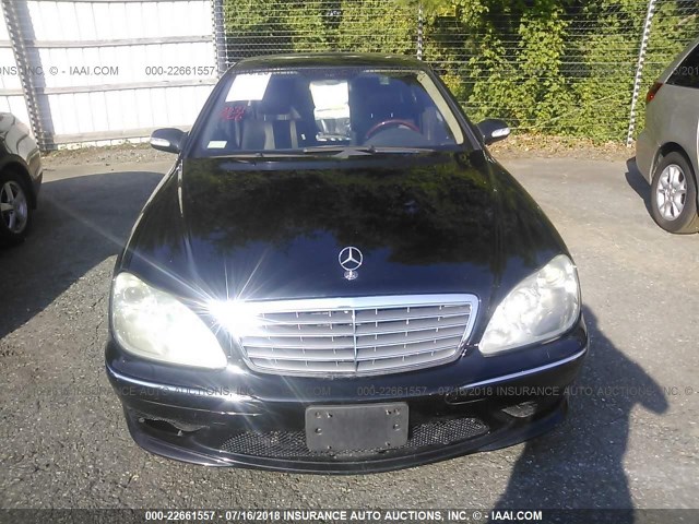 WDBNG76J25A455443 - 2005 MERCEDES-BENZ S 600 BLACK photo 6