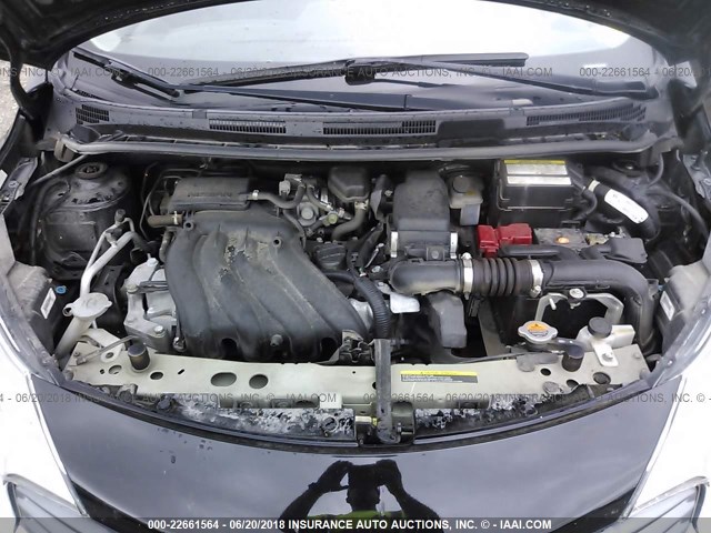 3N1CE2CP0EL431163 - 2014 NISSAN VERSA NOTE S/S PLUS/SV/SL BLACK photo 10