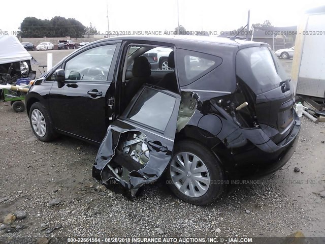 3N1CE2CP0EL431163 - 2014 NISSAN VERSA NOTE S/S PLUS/SV/SL BLACK photo 3