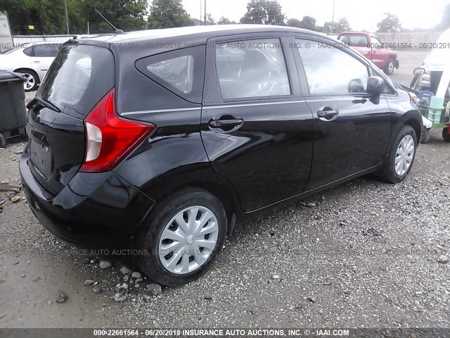 3N1CE2CP0EL431163 - 2014 NISSAN VERSA NOTE S/S PLUS/SV/SL BLACK photo 4
