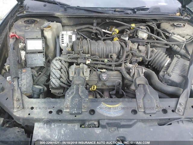 2G1WX12K349200174 - 2004 CHEVROLET MONTE CARLO SS შავი ფოტო 10