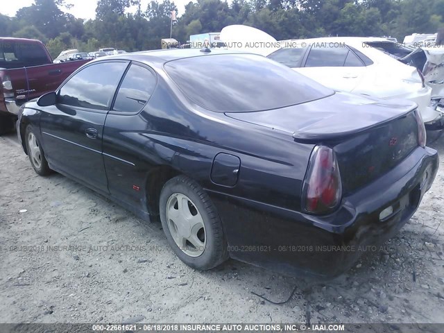 2G1WX12K349200174 - 2004 CHEVROLET MONTE CARLO SS BLACK photo 3