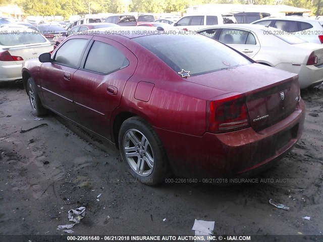 2B3KA53H56H142063 - 2006 DODGE CHARGER R/T RED photo 3