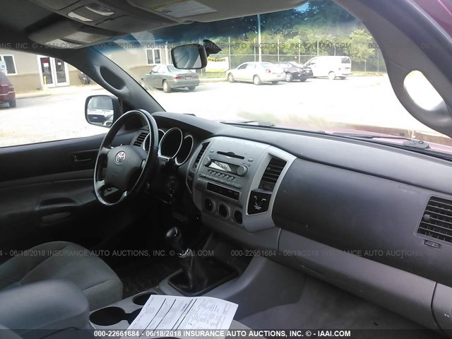 5TEUX42NX8Z539394 - 2008 TOYOTA TACOMA ACCESS CAB RED photo 5