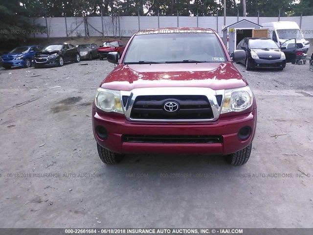 5TEUX42NX8Z539394 - 2008 TOYOTA TACOMA ACCESS CAB RED photo 6