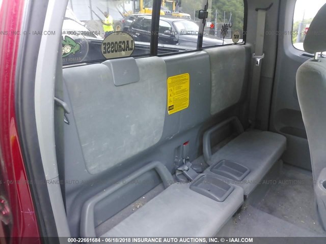 5TEUX42NX8Z539394 - 2008 TOYOTA TACOMA ACCESS CAB Қызыл фото 8