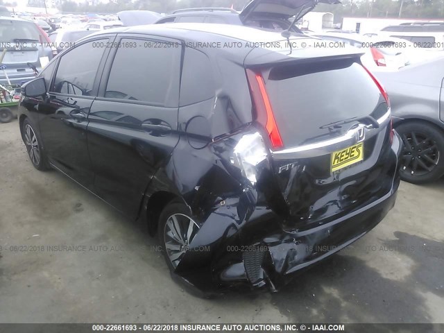 JHMGK5H79GS009042 - 2016 HONDA FIT EX/EXL BLACK photo 3