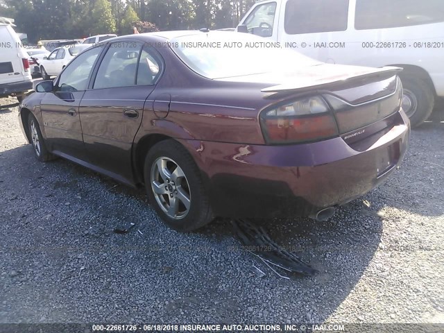 1G2HY54K85U161673 - 2005 PONTIAC BONNEVILLE SLE MAROON photo 3