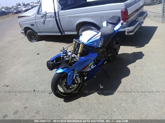 JS1GR7MA0F2100929 - 2015 SUZUKI GSX-R750 BLUE photo 2