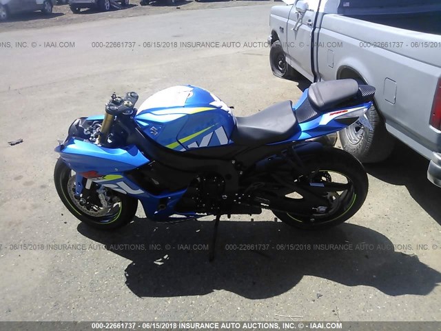 JS1GR7MA0F2100929 - 2015 SUZUKI GSX-R750 BLUE photo 9