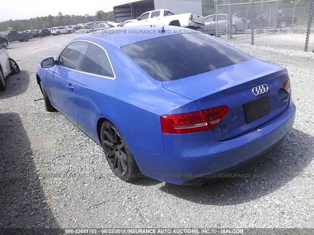 WAUVFAFR4BA078095 - 2011 AUDI A5 PRESTIGE BLUE photo 3