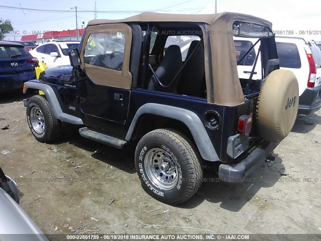 1J4FY29P8VP427028 - 1997 JEEP WRANGLER / TJ SE BLUE photo 3