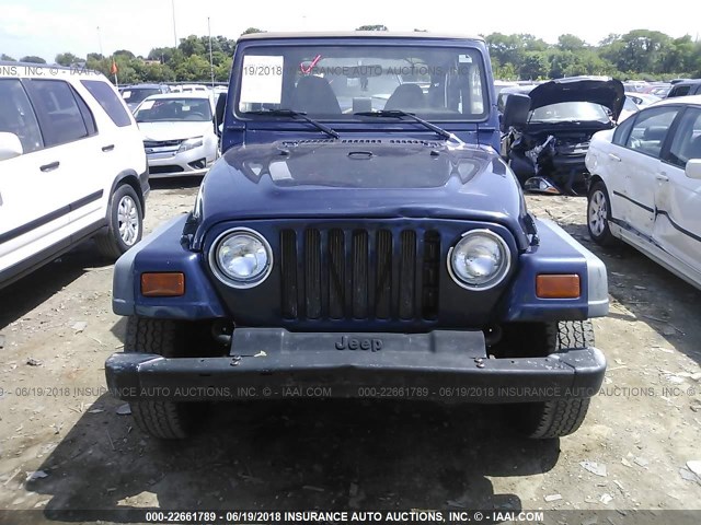 1J4FY29P8VP427028 - 1997 JEEP WRANGLER / TJ SE BLUE photo 6