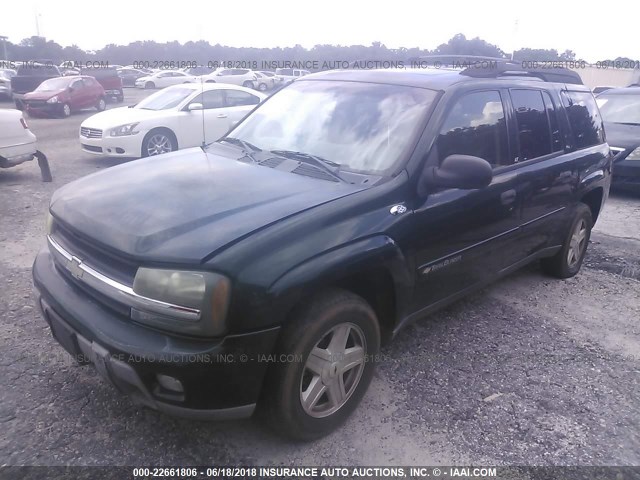 1GNES16S736156009 - 2003 CHEVROLET TRAILBLAZER EXT GREEN photo 2