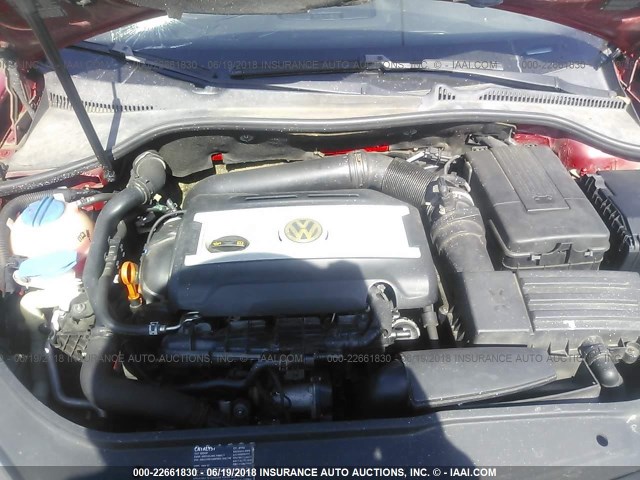 3VWRA71K08M169017 - 2008 VOLKSWAGEN JETTA WOLFSBURG 红色 照片 10