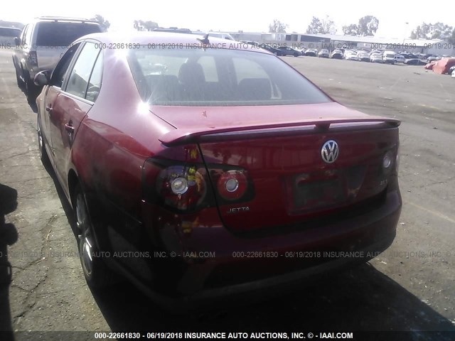 3VWRA71K08M169017 - 2008 VOLKSWAGEN JETTA WOLFSBURG 红色 照片 3