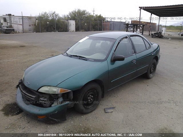 1G1JF5245W7198356 - 1998 CHEVROLET CAVALIER LS GREEN photo 2