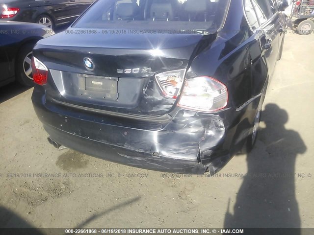 WBAVD33516KV65631 - 2006 BMW 330 XI BLACK photo 6