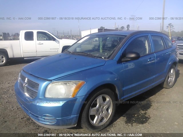 1B3HB48A79D104865 - 2009 DODGE CALIBER SXT BLUE photo 2