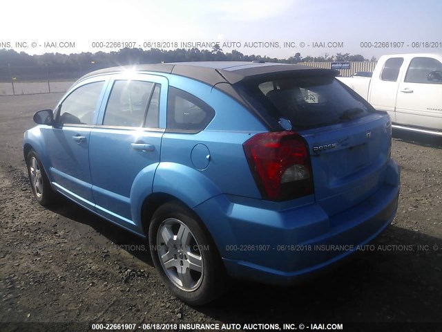 1B3HB48A79D104865 - 2009 DODGE CALIBER SXT BLUE photo 3