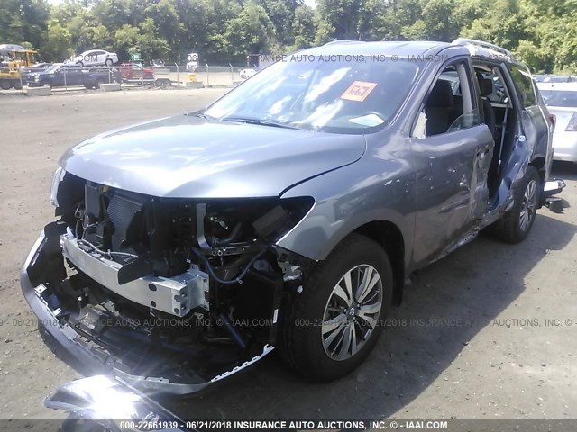 5N1DR2MM1JC638060 - 2018 NISSAN PATHFINDER S/SV/SL/PLATINUM 灰色 照片 2