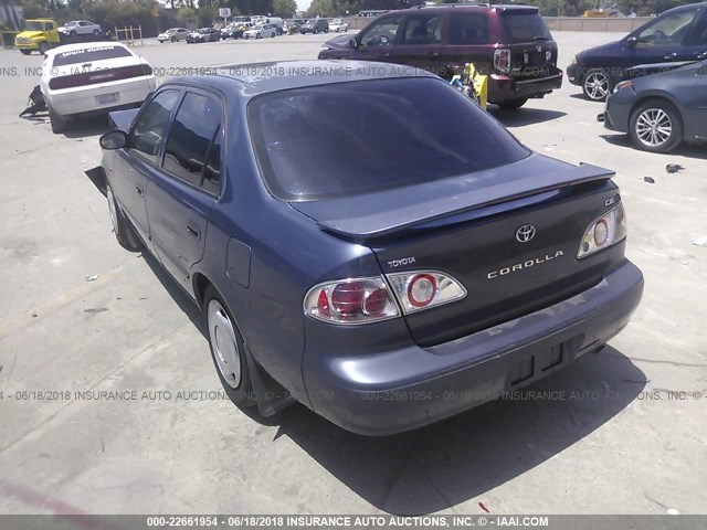 1NXBR12E4YZ322749 - 2000 TOYOTA COROLLA VE/CE/LE BLUE photo 3