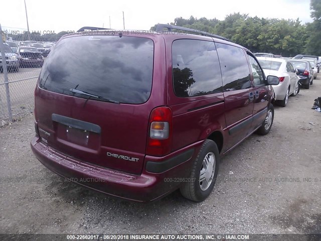 1GNDX03E74D212176 - 2004 CHEVROLET VENTURE MAROON photo 4