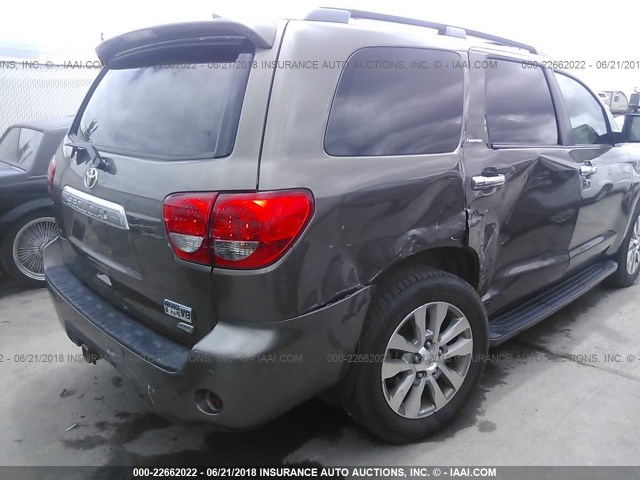 5TDJW5G13BS049076 - 2011 TOYOTA SEQUOIA LIMITED GRAY photo 6