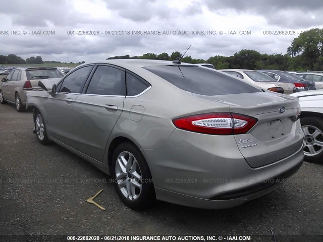 3FA6P0HD0FR127732 - 2015 FORD FUSION SE TAN photo 3
