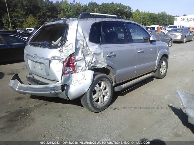 KM8JN12DX8U838547 - 2008 HYUNDAI TUCSON SE/LIMITED SILVER photo 4