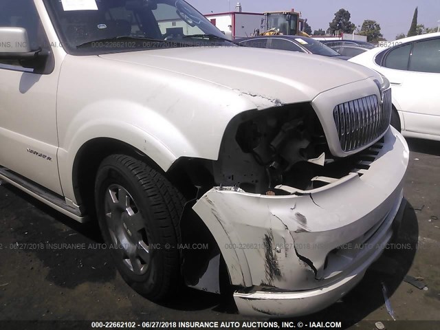 5LMFU27516LJ17663 - 2006 LINCOLN NAVIGATOR WHITE photo 6
