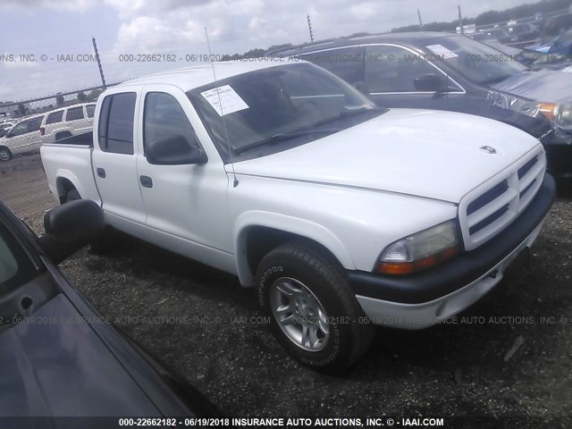 1D7HL38N93S105355 - 2003 DODGE DAKOTA QUAD SPORT WHITE photo 1