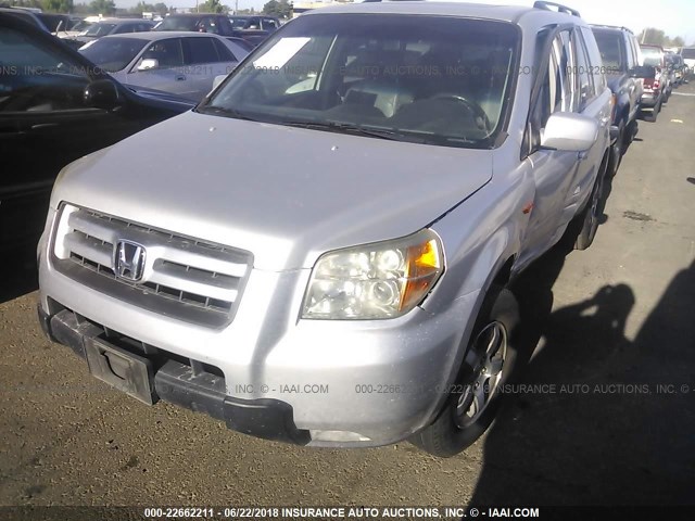 5FNYF28526B048929 - 2006 HONDA PILOT EX SILVER photo 2